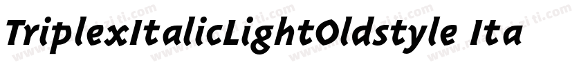 TriplexItalicLightOldstyle Italic字体转换